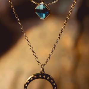Ruby Pendant Necklace - 22K Gold