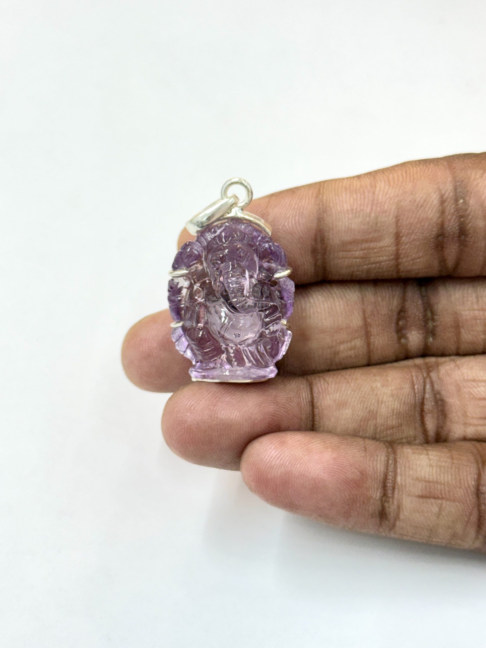 57 Ct Natural Amethyst Ganesha Pendant - Image 2