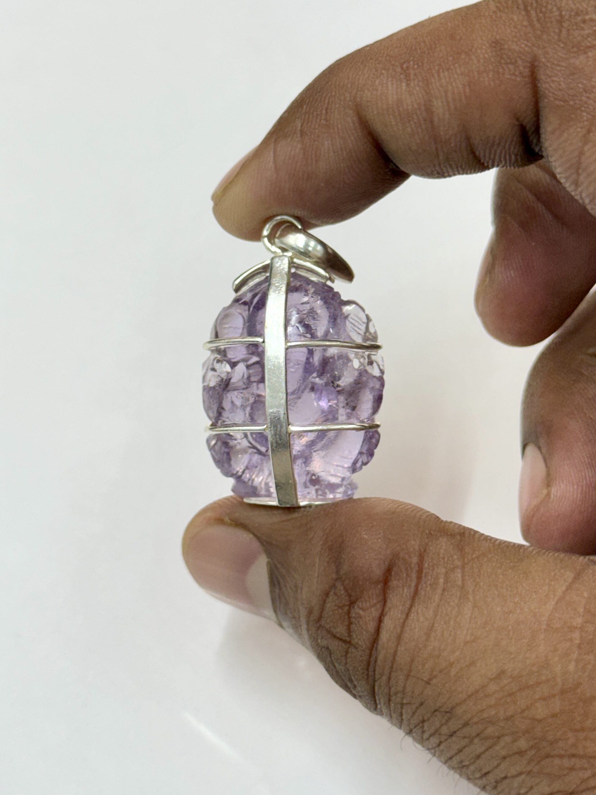 57 Ct Natural Amethyst Ganesha Pendant - Image 6