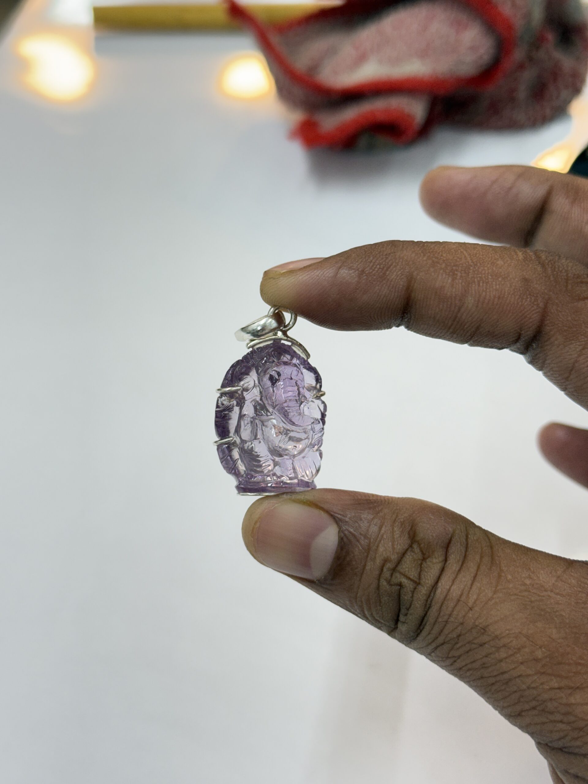 57 Ct Natural Amethyst Ganesha Pendant - Image 8