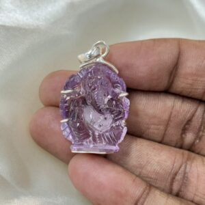 57 Ct Natural Amethyst Ganesha Pendant