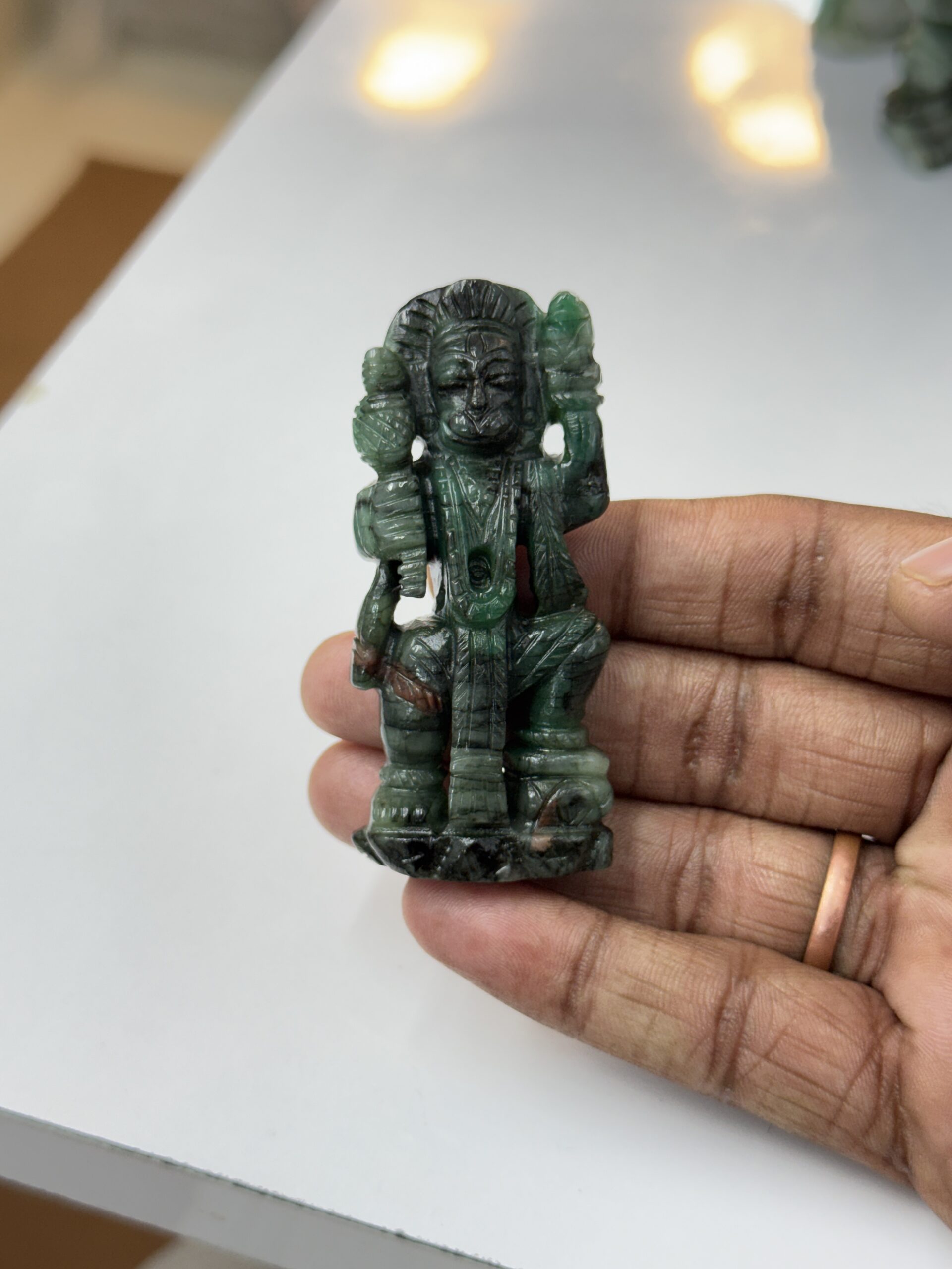 Natural Emerald Lord Hanuman 237ct