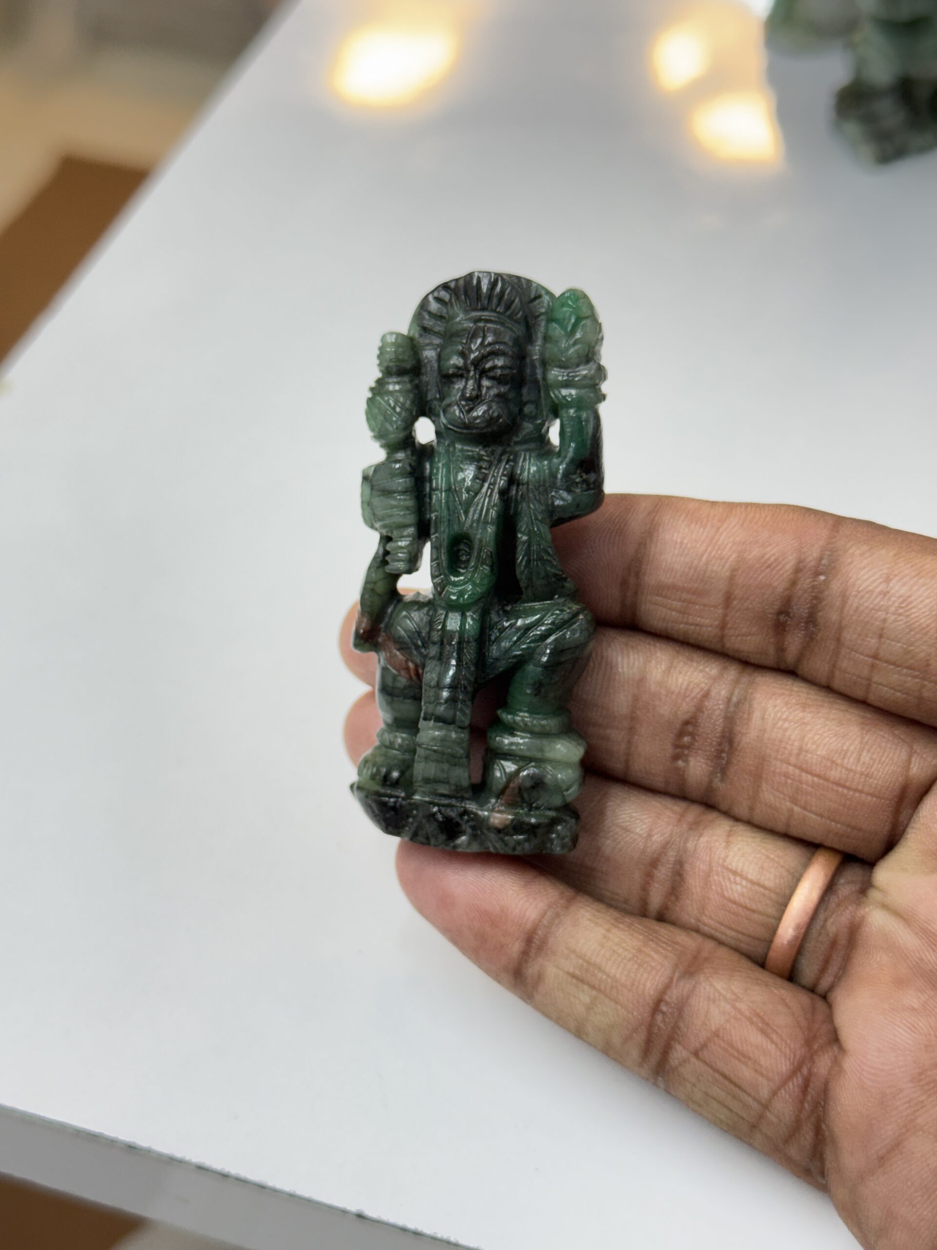 Natural Emerald Lord Hanuman 237ct - Image 6