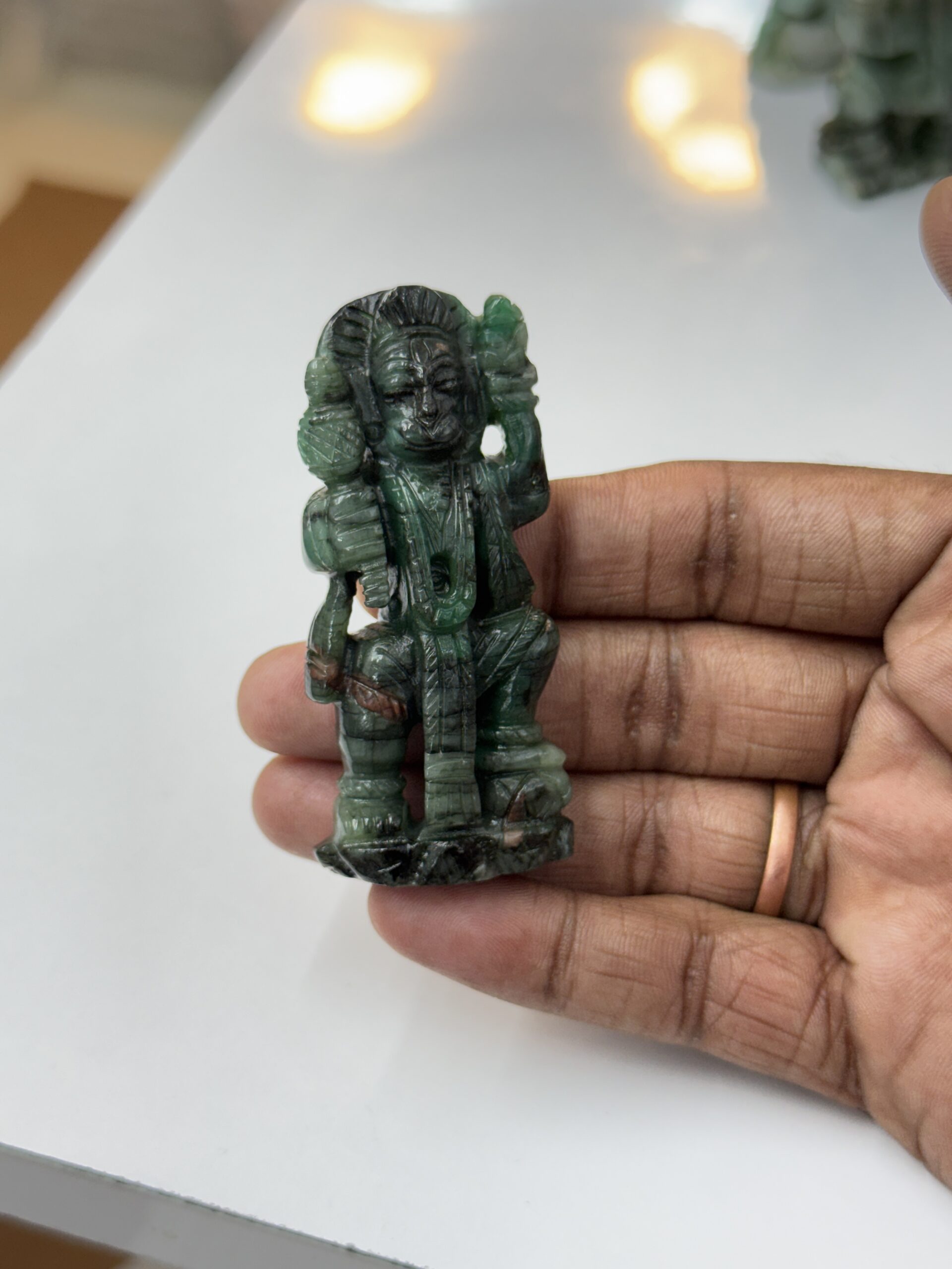 Natural Emerald Lord Hanuman 237ct - Image 7