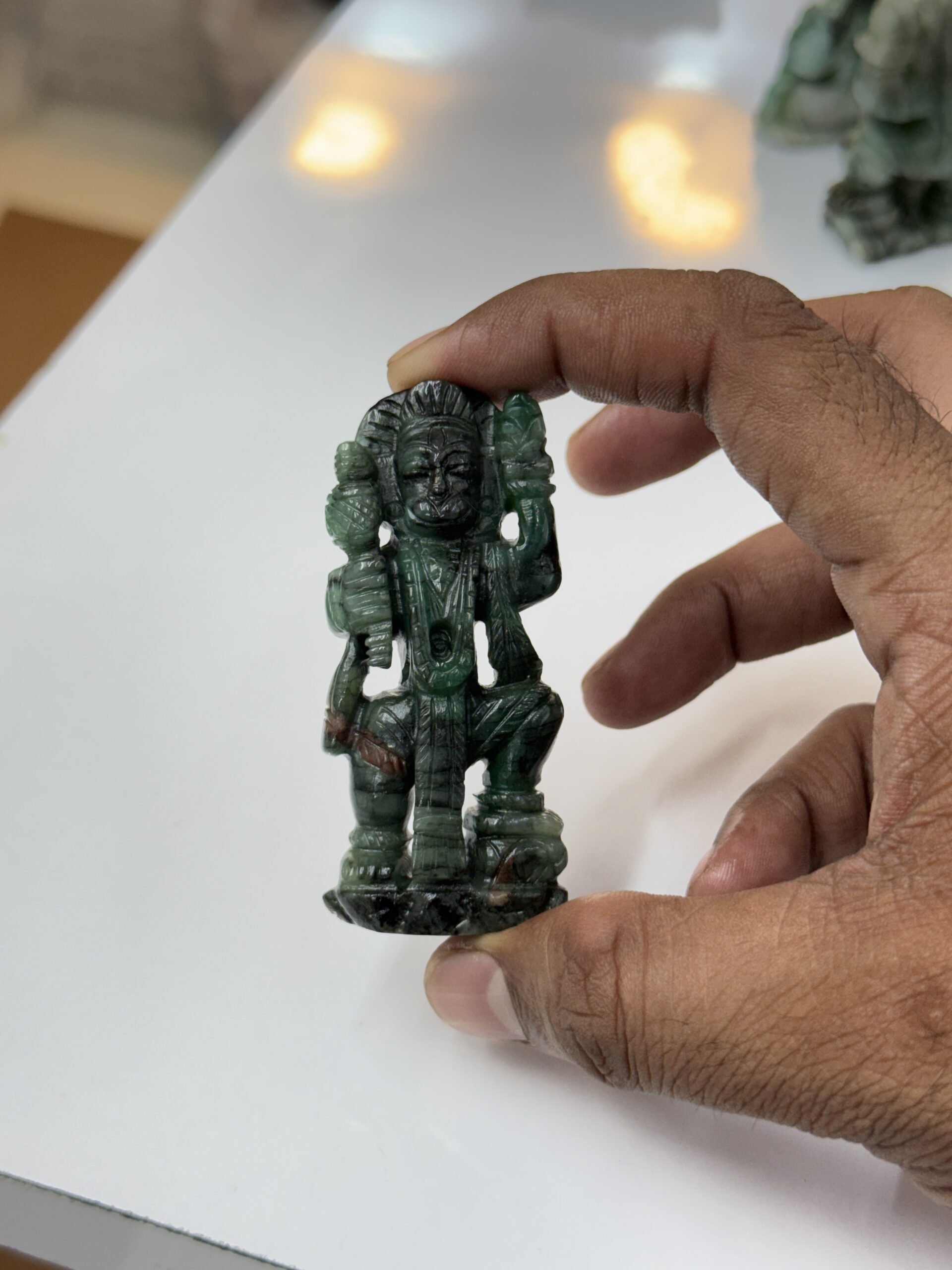Natural Emerald Lord Hanuman 237ct - Image 4