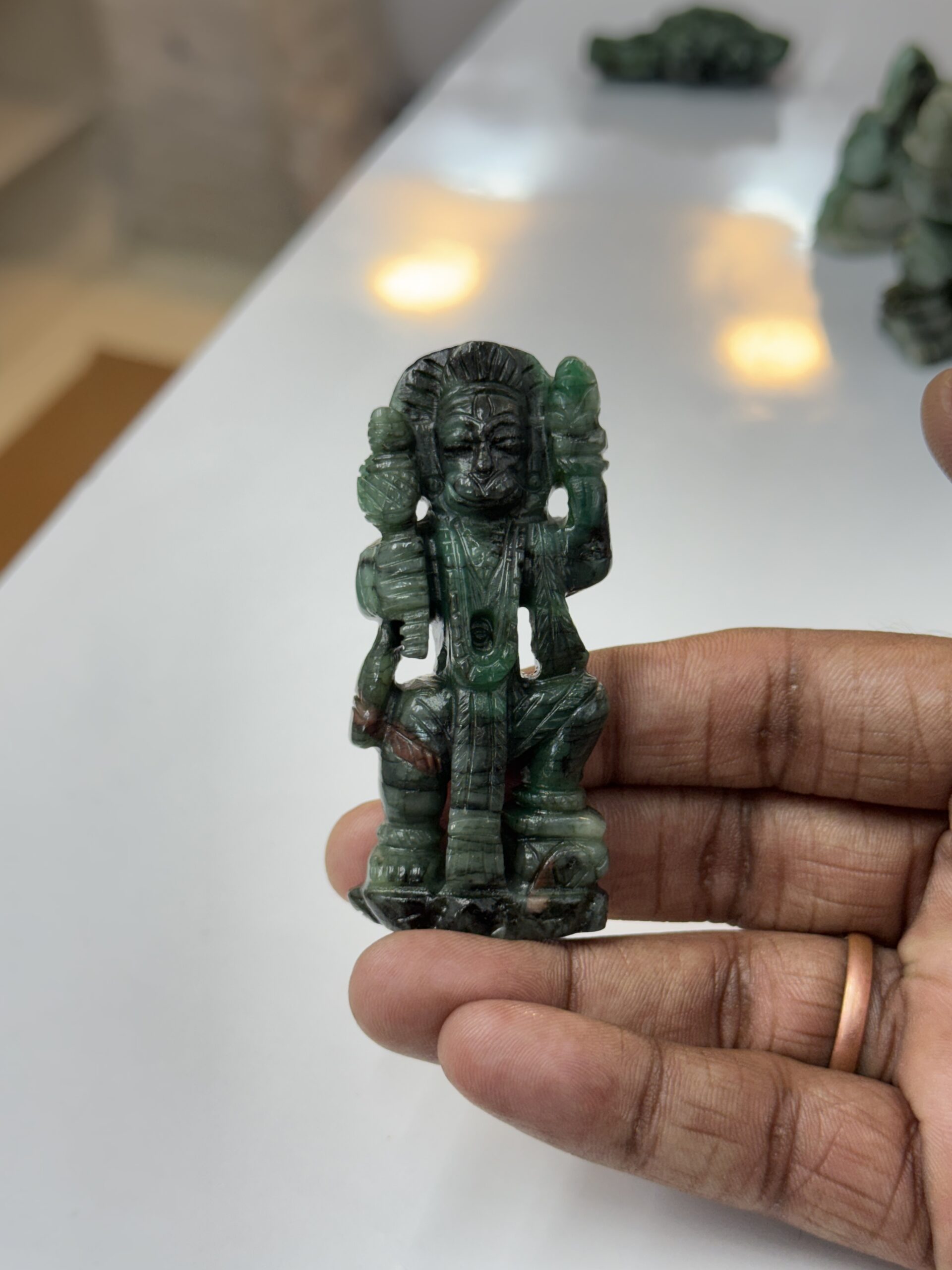 Natural Emerald Lord Hanuman 237ct - Image 3