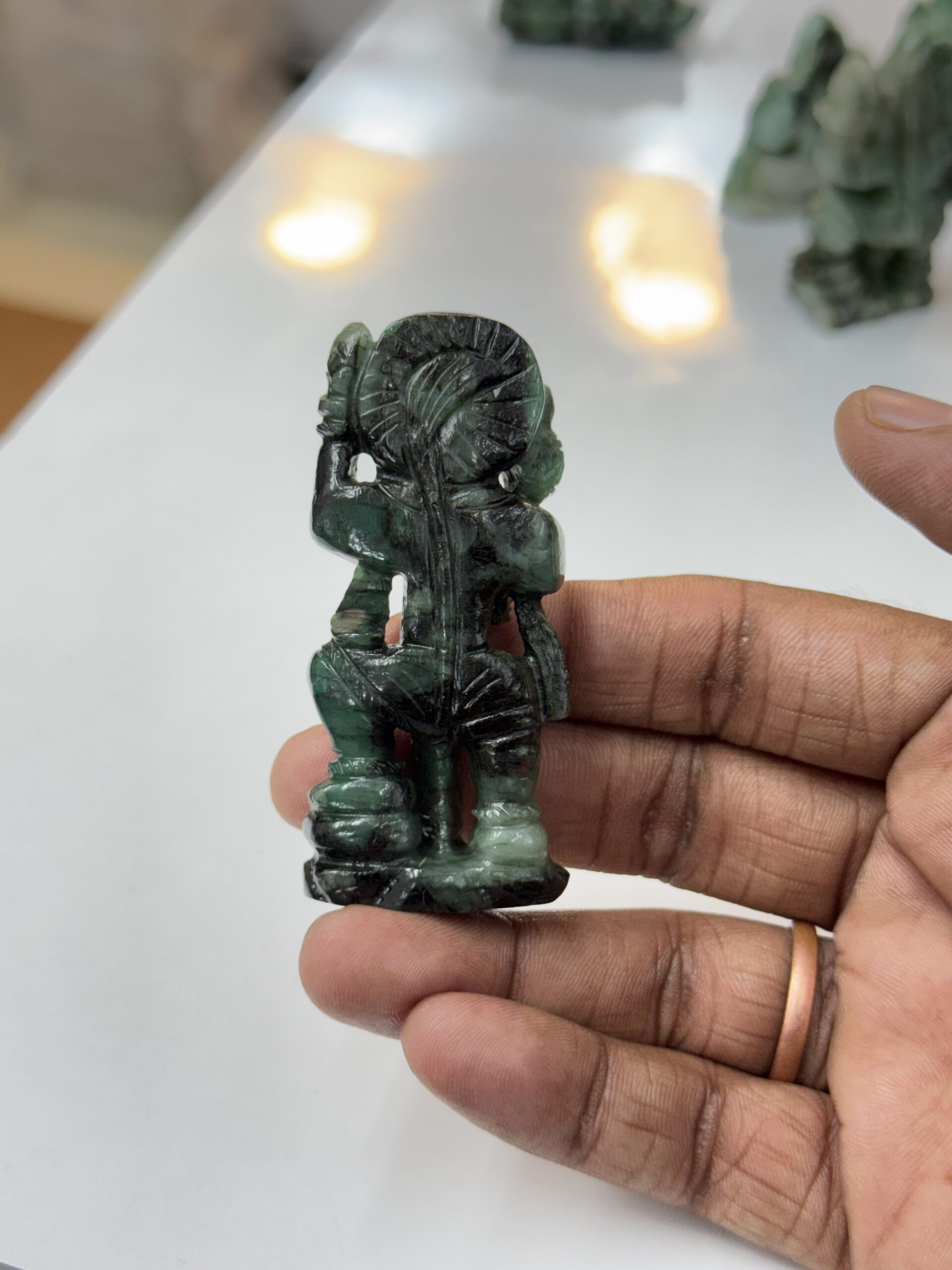 Natural Emerald Lord Hanuman 237ct - Image 5