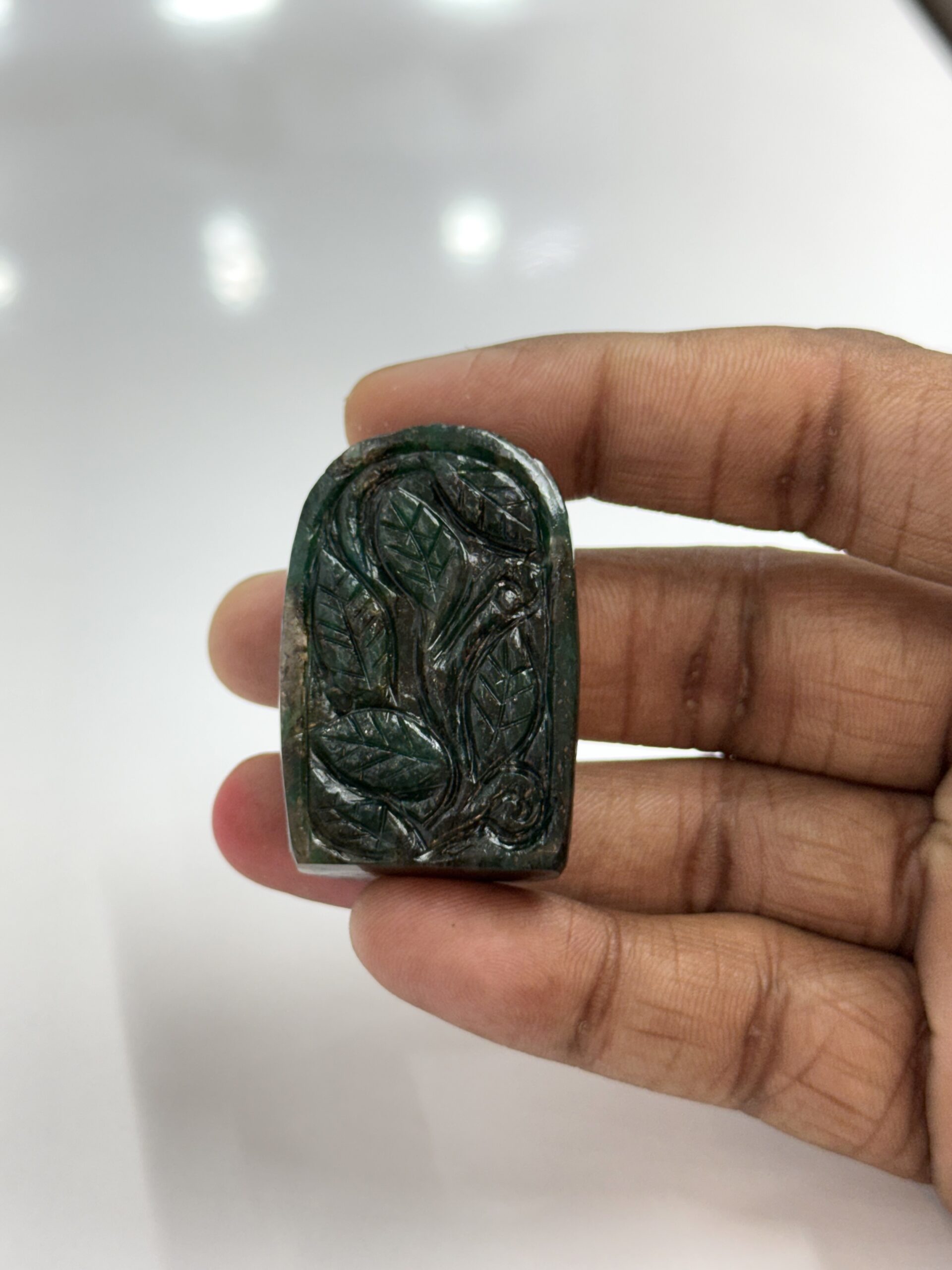 Natural Emerald Ganesha Statue 168cts - Image 3