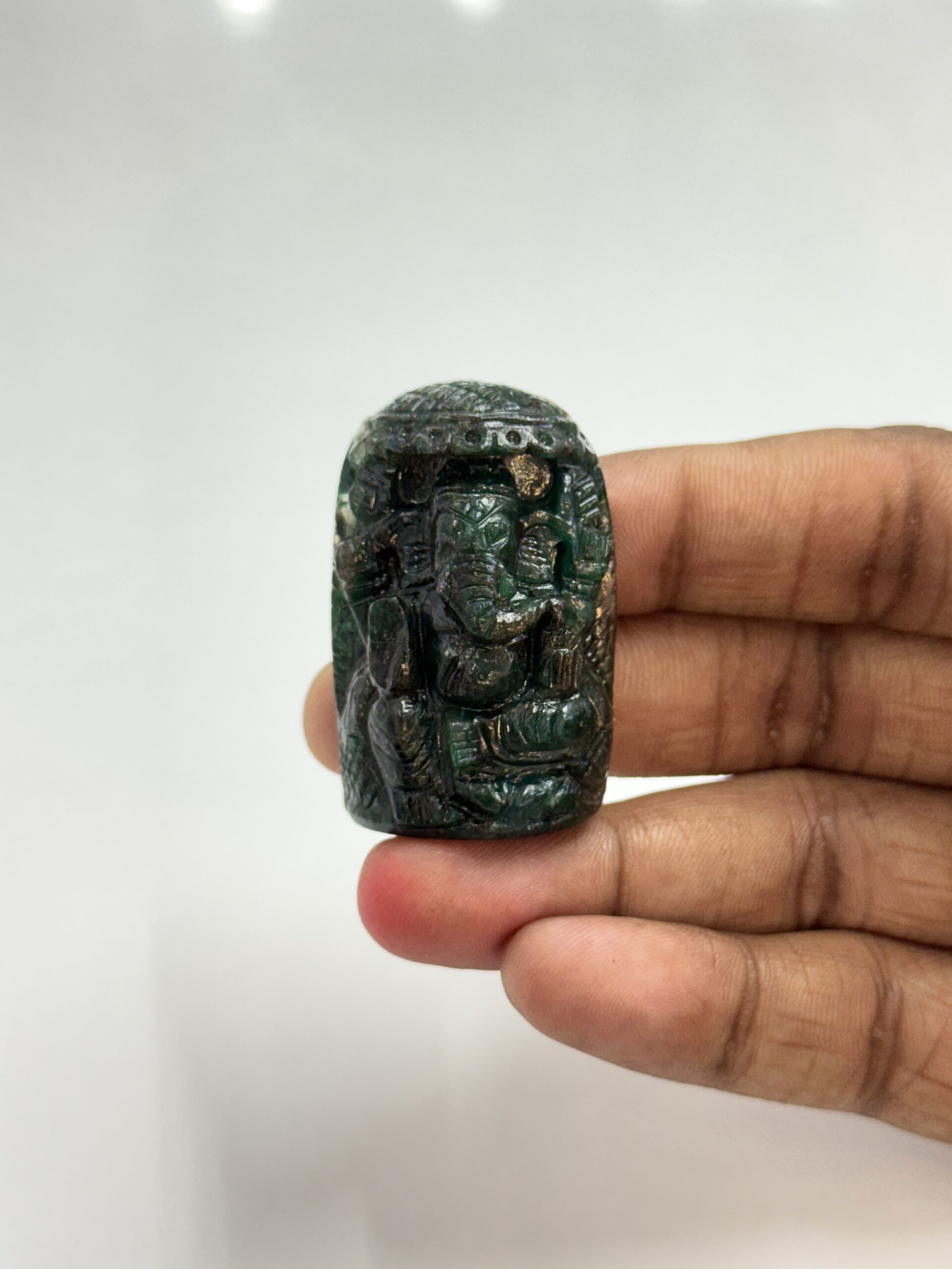 Natural Emerald Ganesha Statue 168cts