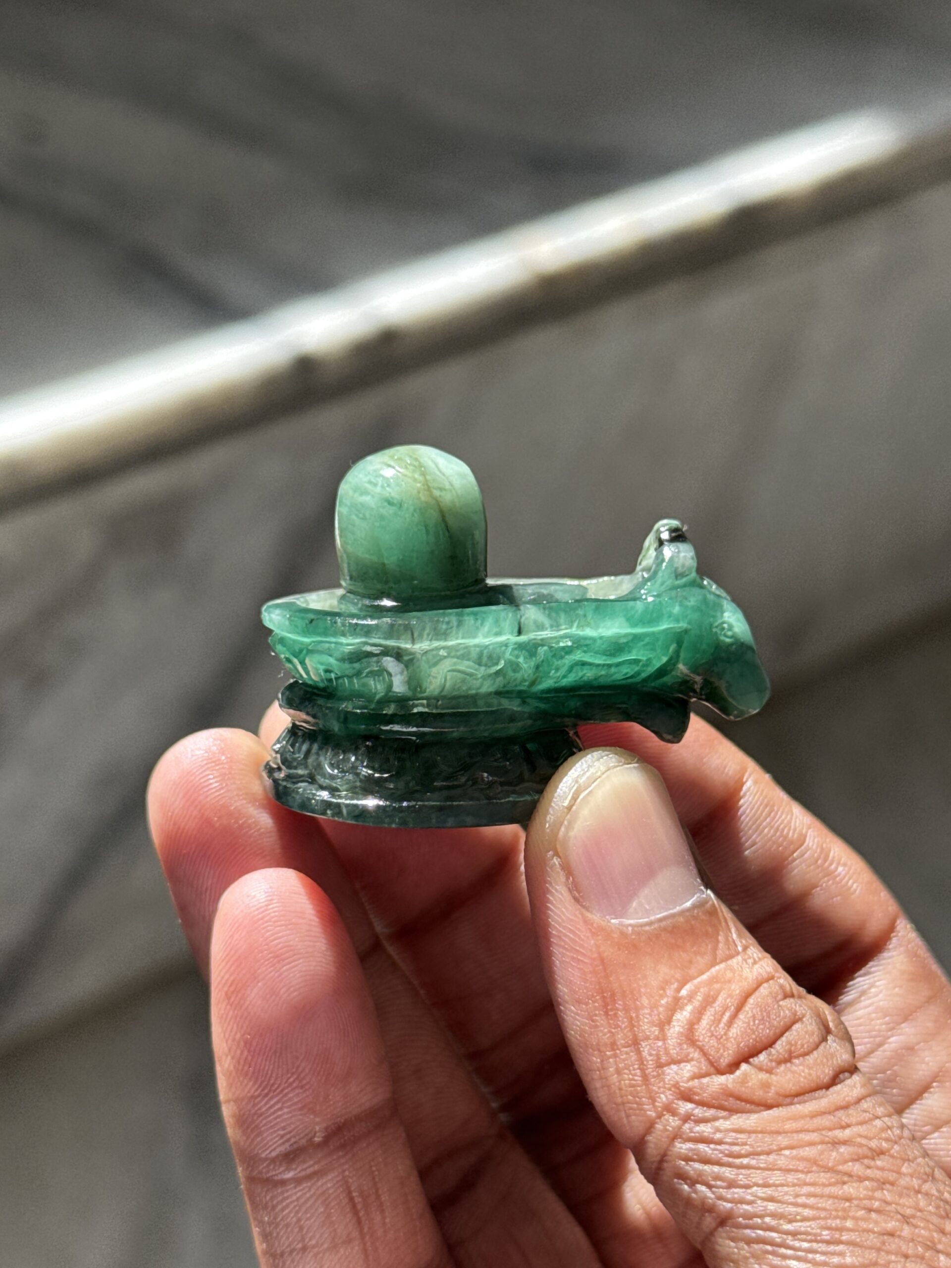 Emerald Shivling with Gow Mukh 191ct - Image 8