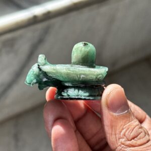 Emerald Shivling with Gow Mukh 191ct