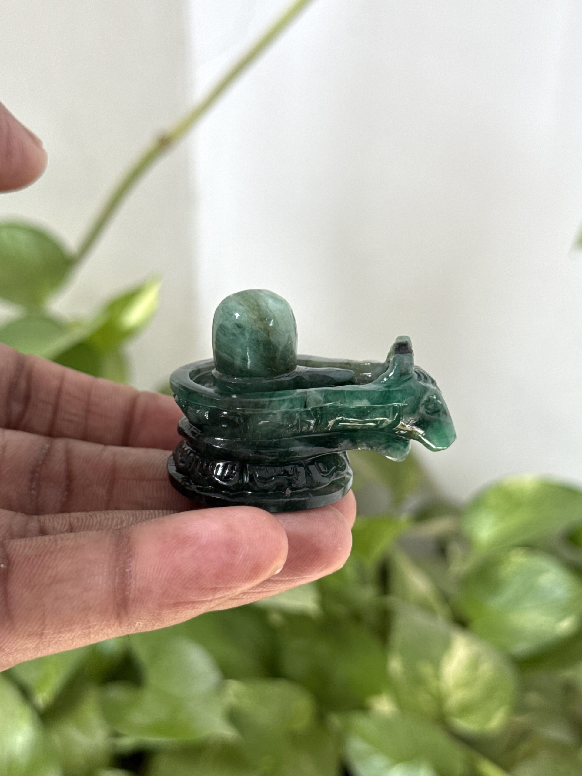 Emerald Shivling with Gow Mukh 191ct - Image 5